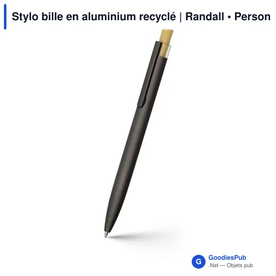 Stylo bille en aluminium recyclé | Randall - Image 3