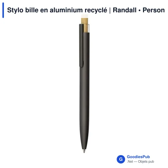 Stylo bille en aluminium recyclé | Randall - Image 4