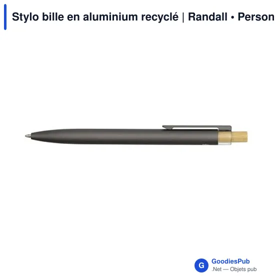 Stylo bille en aluminium recyclé | Randall - Image 6