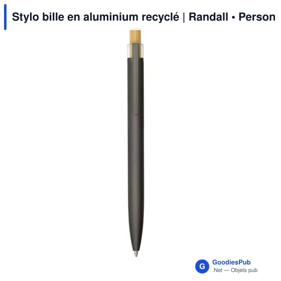 Stylo bille en aluminium recyclé | Randall - Image 7