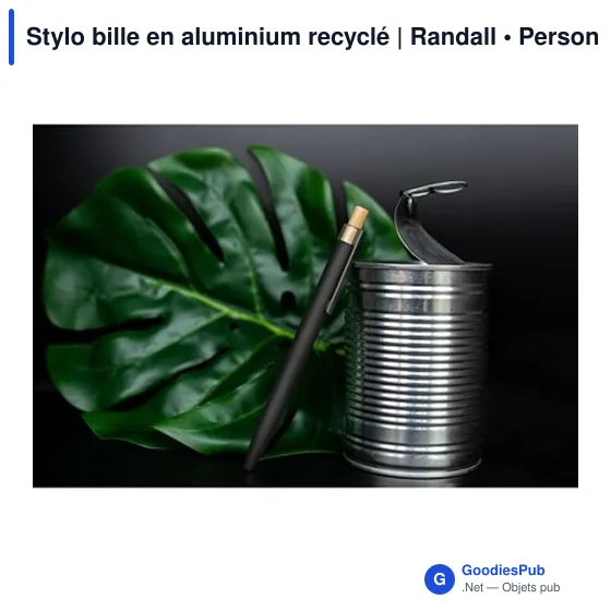 Stylo bille en aluminium recyclé | Randall - Image 9