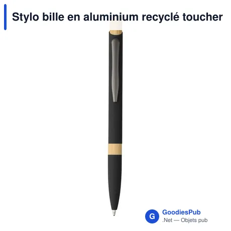 Stylo bille en aluminium recyclé toucher gomme Calandra