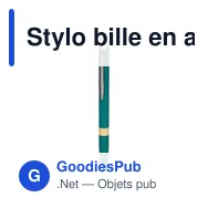 Stylo bille en aluminium recyclé toucher gomme Calandra - Miniature 11