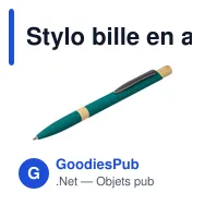 Stylo bille en aluminium recyclé toucher gomme Calandra - Miniature 6