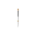 Variante blanc - Stylo bille en aluminium recyclé toucher gomme Calandra