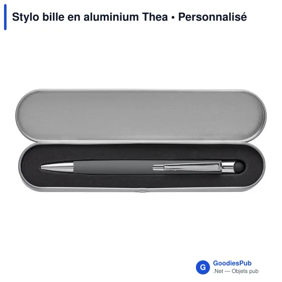 Stylo bille personnalisable en aluminium Thea avec logo - Image 12