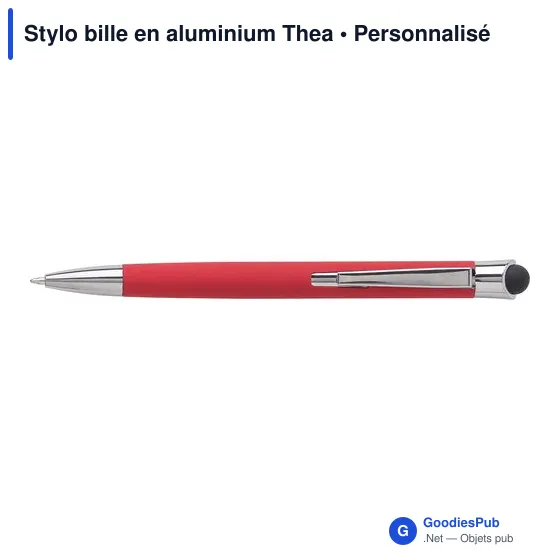 Stylo bille personnalisable en aluminium Thea avec logo - Image 9