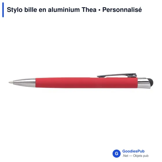 Stylo bille personnalisable en aluminium Thea avec logo - Image 10