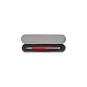 Variante rouge - Stylo bille personnalisable en aluminium Thea avec logo