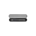 Variante gris - Stylo bille personnalisable en aluminium Thea avec logo