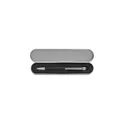 Variante noir - Stylo bille personnalisable en aluminium Thea avec logo