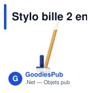 Stylo bille 2 en 1 personnalisable en bambou avec logo | Mikayla - Miniature 12