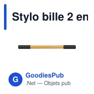 Stylo bille 2 en 1 personnalisable en bambou avec logo | Mikayla - Miniature 6