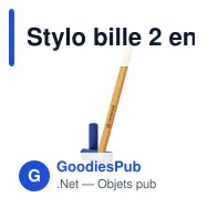 Stylo bille 2 en 1 personnalisable en bambou avec logo | Mikayla - Miniature 9