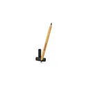Variante noir - Stylo bille 2 en 1 personnalisable en bambou avec logo | Mikayla