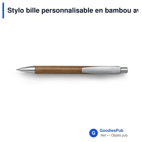 Stylo bille personnalisable en bambou avec logo