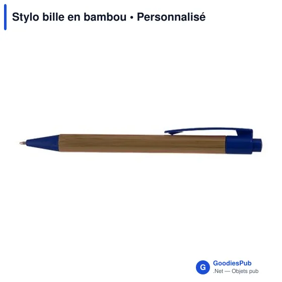 Stylo bille personnalisable en bambou avec logo - Image 4