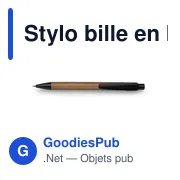 Stylo bille personnalisable en bambou avec logo - Miniature 5