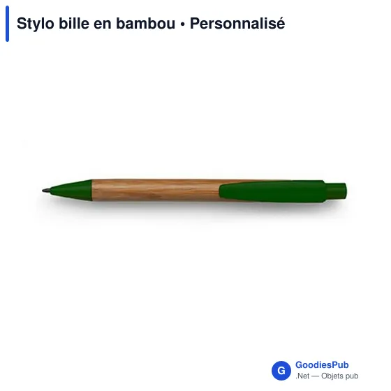 Stylo bille personnalisable en bambou avec logo - Image 7
