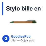 Stylo bille personnalisable en bambou avec logo - Miniature 8