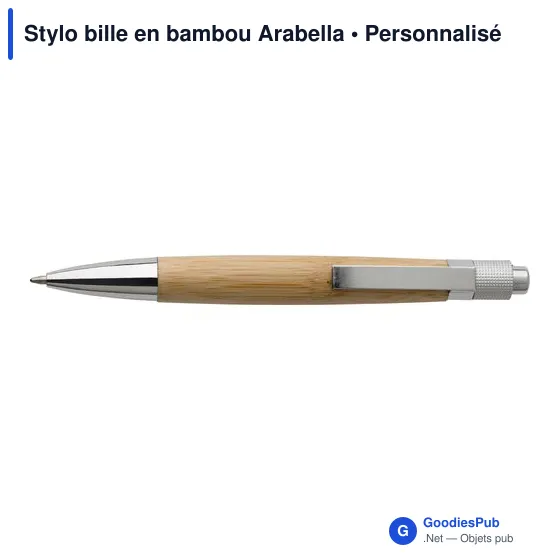 Stylo bille en bambou Arabella - Image 2