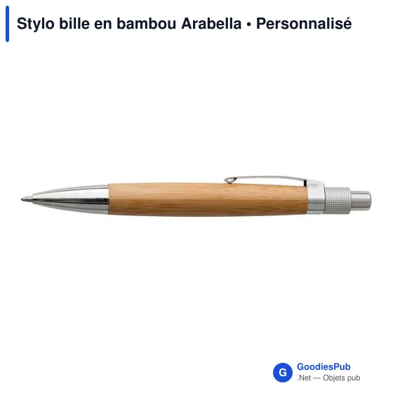 Stylo bille en bambou Arabella - Image 4