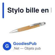 Stylo bille en bambou Arabella - Miniature 5
