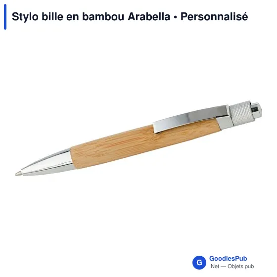 Stylo bille en bambou Arabella - Image 5