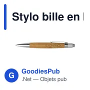 Stylo bille en bambou Arabella - Miniature 6