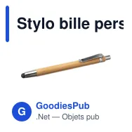 Stylo bille personnalisable en bambou avec logo - modèle Jerome - Miniature 3