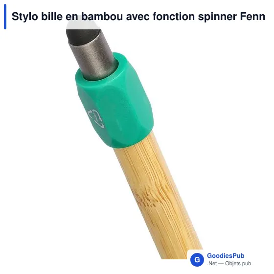 Stylo bille personnalisable en bambou avec fonction spinner - Fennavec logo - Image 7