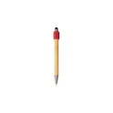 Variante rouge - Stylo bille personnalisable en bambou avec fonction spinner - Fennavec logo