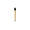 Variante noir - Stylo bille personnalisable en bambou avec fonction spinner - Fennavec logo