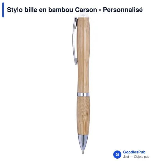 Stylo bille en bambou Carson - Image 2