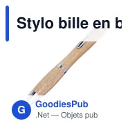Stylo bille en bambou Carson - Miniature 3