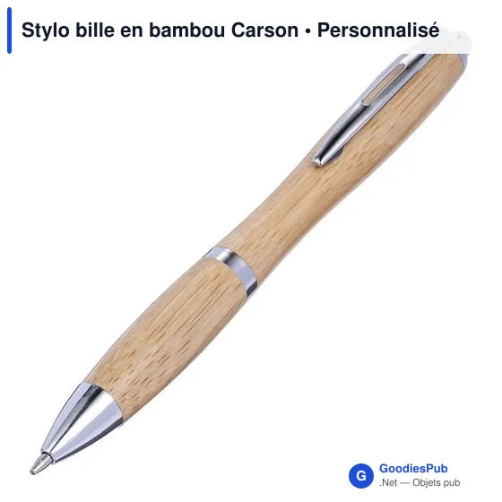 Stylo bille en bambou Carson - Image 3