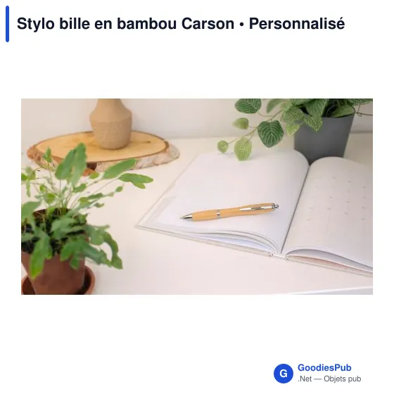 Stylo bille en bambou Carson - Image 5