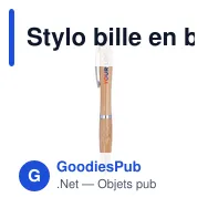 Stylo bille en bambou Carson - Miniature 6