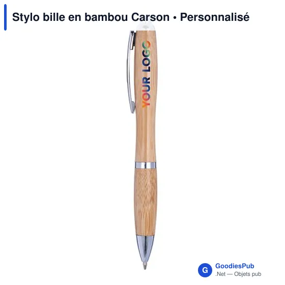 Stylo bille en bambou Carson - Image 6