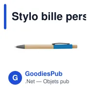 Stylo bille personnalisable en bambou avec logo - modèle Cesar - Miniature 3