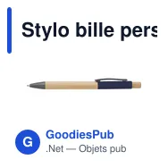 Stylo bille personnalisable en bambou avec logo - modèle Cesar - Miniature 4