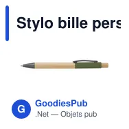 Stylo bille personnalisable en bambou avec logo - modèle Cesar - Miniature 7
