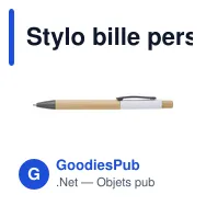 Stylo bille personnalisable en bambou avec logo - modèle Cesar - Miniature 10