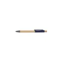 Variante bleu - Stylo bille personnalisable en bambou avec logo - modèle Cesar