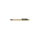 Variante vert - Stylo bille personnalisable en bambou avec logo - modèle Cesar