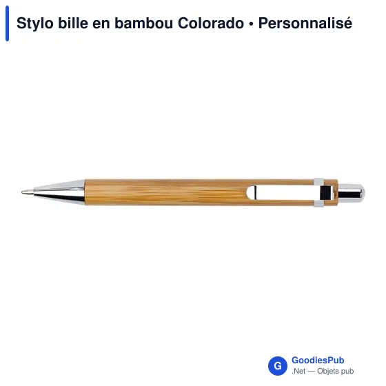Stylo bille en bambou Colorado - Image 1
