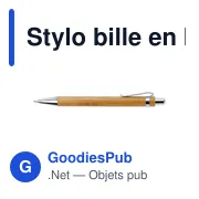 Stylo bille en bambou Colorado - Miniature 2