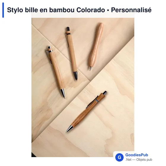 Stylo bille en bambou Colorado - Image 11