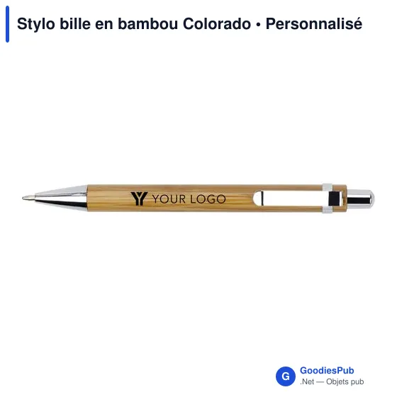 Stylo bille en bambou Colorado - Image 10