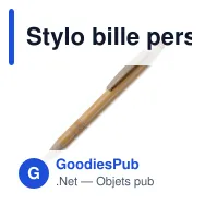 Stylo bille personnalisable en bambou et paille de blé beige avec logo - Miniature 4